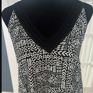 Ambiance Monochrome Patterned  Top